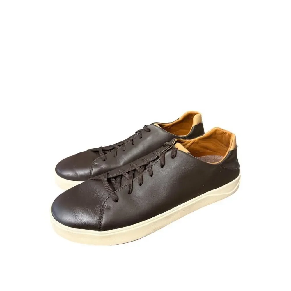 Olukai Lae Ahi Li' Ili Sneaker Men size 13 Brown Leather